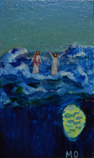 jesus and peter retake painting